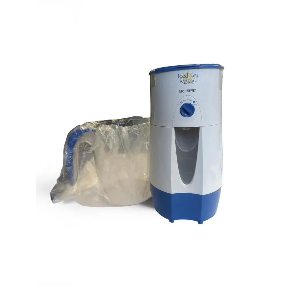 Mr Coffee Iced Tea Maker TM39P White/Blue 3 Qt Auto Off No Pitcher Lid